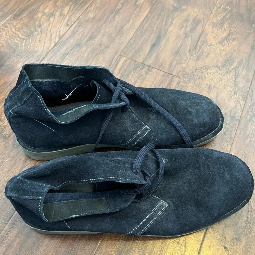 Men’s Navy Blue Suede Lace-up Work Shoes Size 13 Mirage